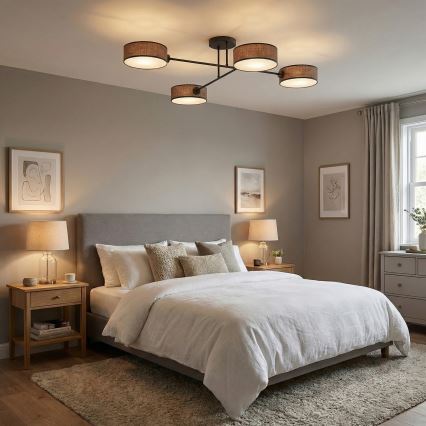 Plafonnier en saillie MAGA 4xE14/10W/230V marron