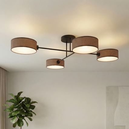 Plafonnier en saillie MAGA 4xE14/10W/230V marron