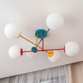 Plafonnier en saillie MOON 6xE27/15W/230V turquoise/jaune/rouge