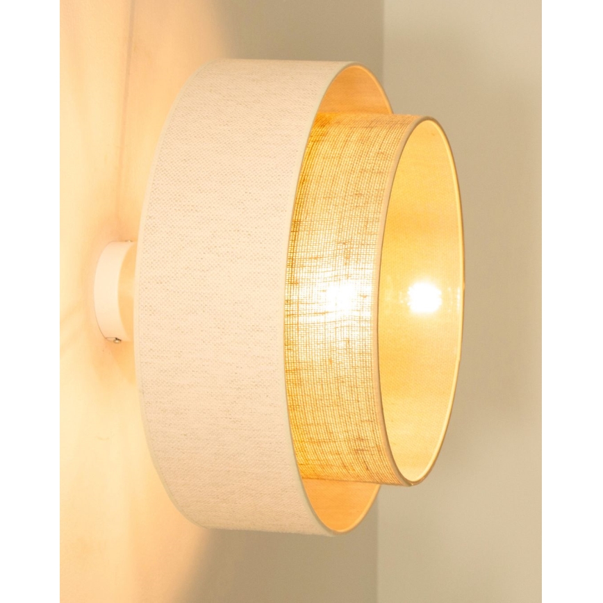 Plafonnier en saillie NATIA 1xE27/60W/230V blanc/marron