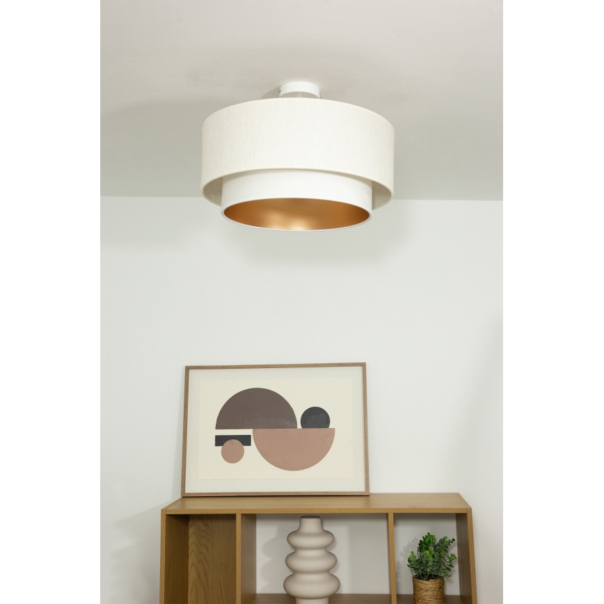 Plafonnier en saillie NATIA 1xE27/60W/230V Ø 45 cm blanc