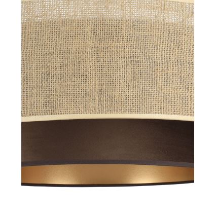 Plafonnier en saillie SARTA 1xE27/60W/230V marron/jute