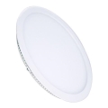 Plafonnier encastré LED/24W/230V 3000/4000/6000K Ø 30 cm blanc