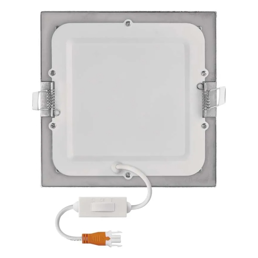 Plafonnier encastré LED NEXXO LED/12,5W/230V 3000/3500/4000K argenté 17x17 cm