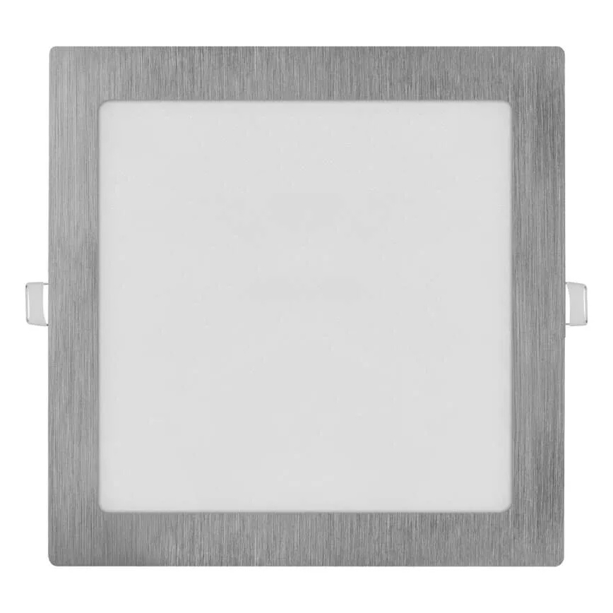 Plafonnier encastré LED NEXXO LED/18W/230V 3000/3500/4000K argenté 22,5x22,5 cm