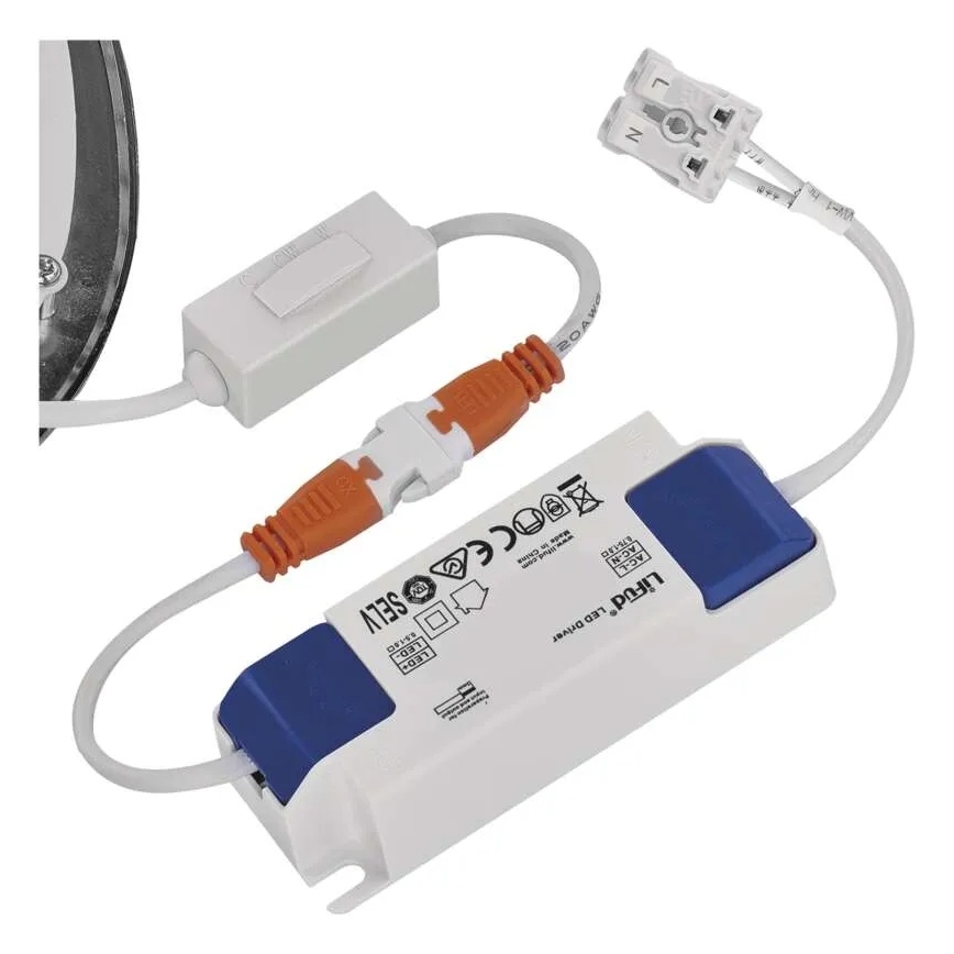 Plafonnier encastré NEXXO LED/7W/230V 3000/3500/4000K argenté Ø 12 cm