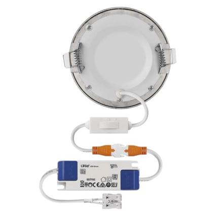 Plafonnier encastré NEXXO LED/7W/230V 3000/3500/4000K argenté Ø 12 cm