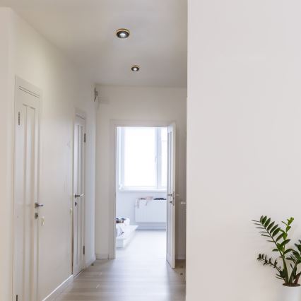 Plafonnier encastré TOBBY 1xGU10/20W/230V Ø 11,5 cm chêne/noir