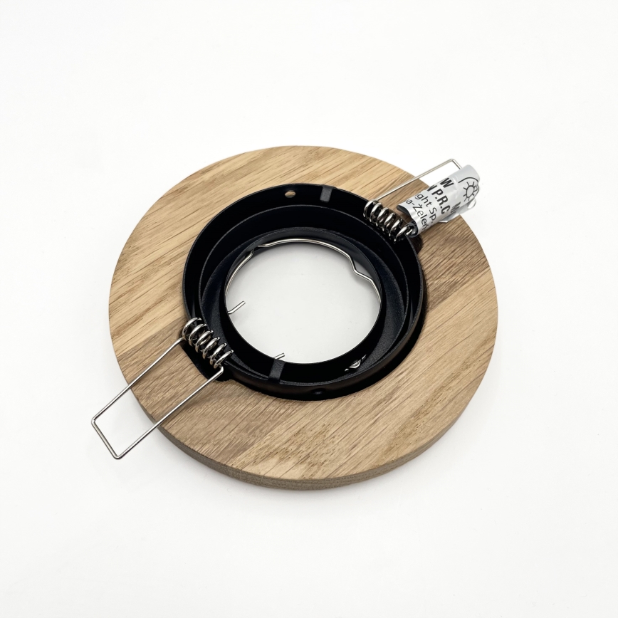 Plafonnier encastré TOBBY 1xGU10/20W/230V Ø 11,5 cm chêne/noir