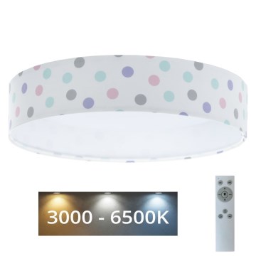 Plafonnier enfant à intensité variable SMART GALAXY KIDS LED/24W/230V 3000-6500K points colorés + télécommande