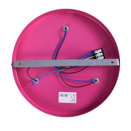 Plafonnier enfant ELZA stars 3xE27/60W/230V rose foncé