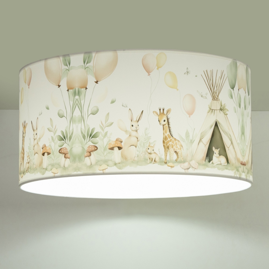 Plafonnier enfant KIDS ROOM 1xE27/60W/230V Ø 40 cm à motifs d'animaux