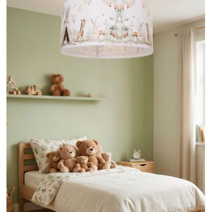 Plafonnier enfant KIDS ROOM 1xE27/60W/230V Ø 40 cm à motifs d'animaux