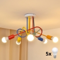 Plafonnier enfant LED OXFORD 5xE27/15W/230V
