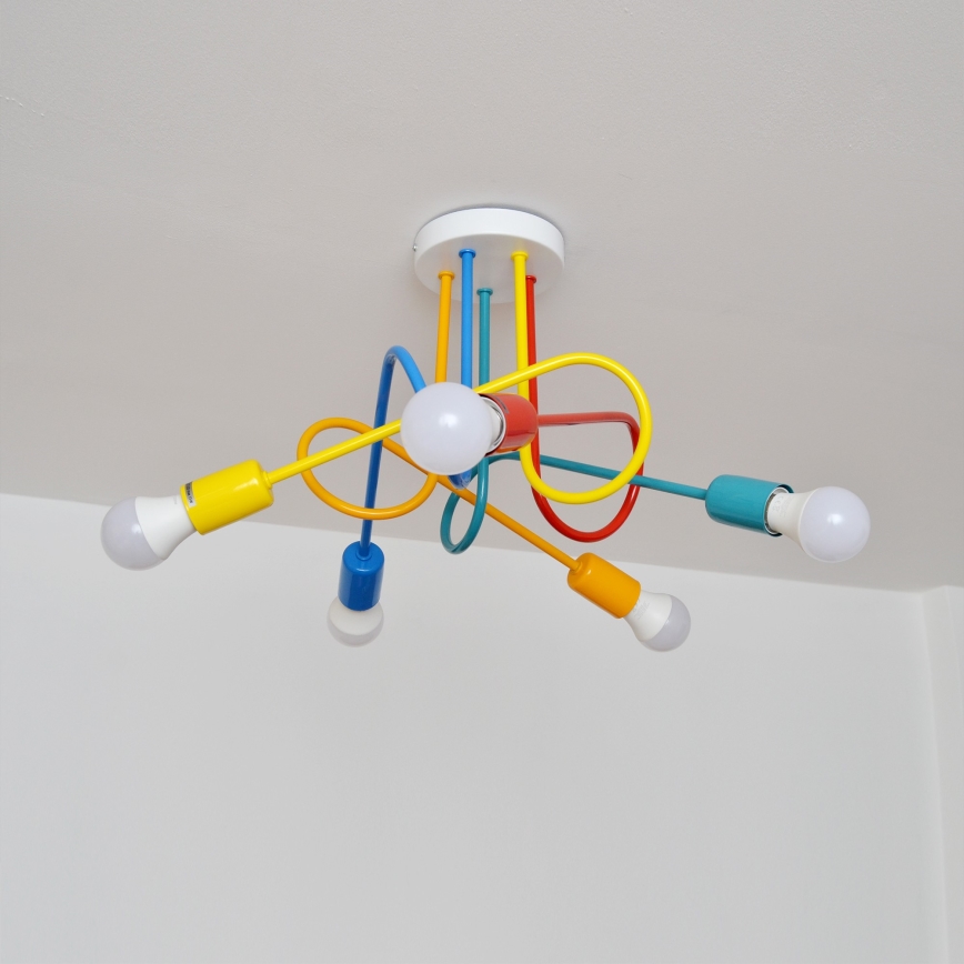 Plafonnier enfant LED OXFORD 5xE27/15W/230V