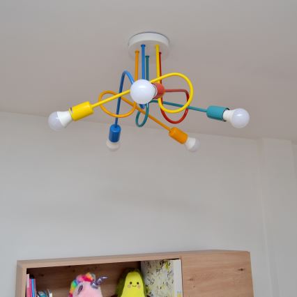 Plafonnier enfant LED OXFORD 5xE27/15W/230V