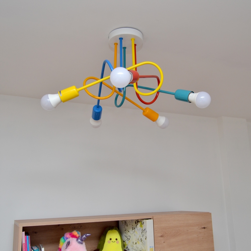 Plafonnier enfant LED OXFORD 5xE27/15W/230V