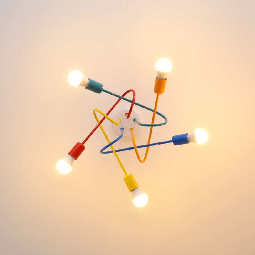 Plafonnier enfant LED OXFORD 5xE27/15W/230V