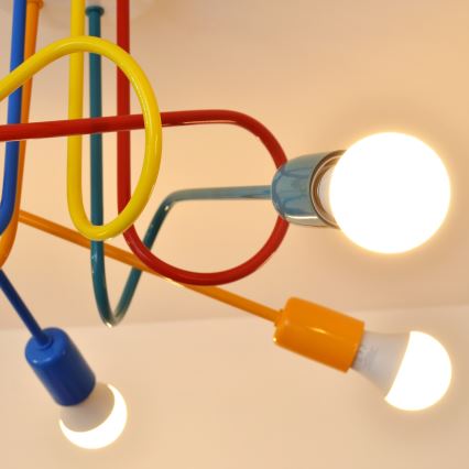 Plafonnier enfant LED OXFORD 5xE27/15W/230V