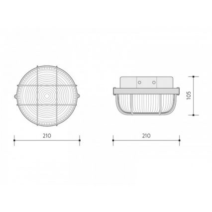 Plafonnier extérieur 1xE27/100W/230V