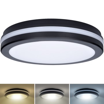 Plafonnier extérieur à intensité variable LED/18W/22W/26W/230V 3000/4000/6500K IP65 noir