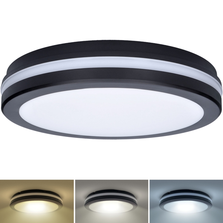 Plafonnier extérieur à intensité variable LED/36W/40W/44W/230V 3000/4000/6500K IP65 noir