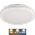 Plafonnier extérieur BENO E LED/12W/230V 3000/4000/6500K d. 20 cm IP65 blanc
