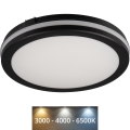 Plafonnier extérieur BENO E LED/20W/230V 3000/4000/6500K d. 20 cm IP65 noir