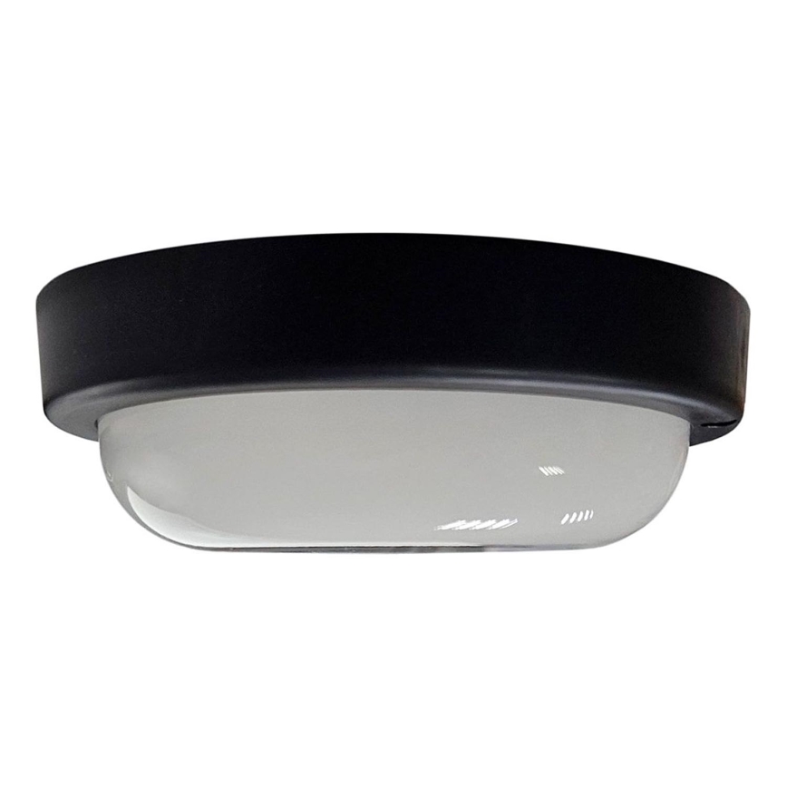 Plafonnier extérieur LED/15W/230V 4200K d. 15,5 cm IP64 noir