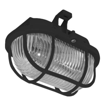 Plafonnier extérieur OVAL 1xE27/60W/230V IP44 noir