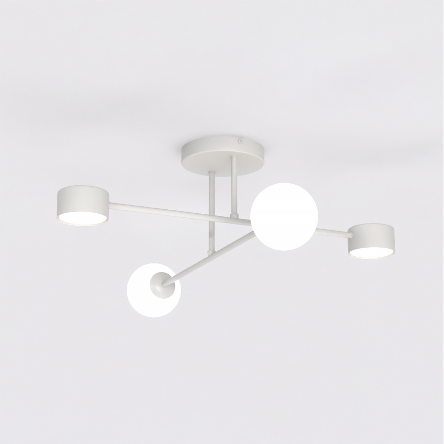 Plafonnier fixé au plafond HOLON 2xG9/8W/230V + 2xGX53/12W gris