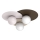 Plafonnier FLAT 3xE27/15W/230V 55x60 cm beige/crème/marron