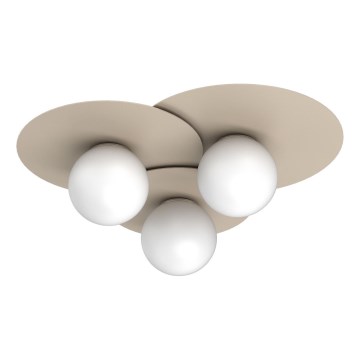 Plafonnier FLAT 3xE27/15W/230V 55x60 cm beige