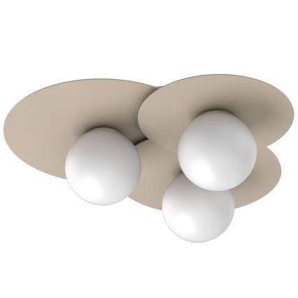 Plafonnier FLAT 3xE27/15W/230V 55x60 cm beige