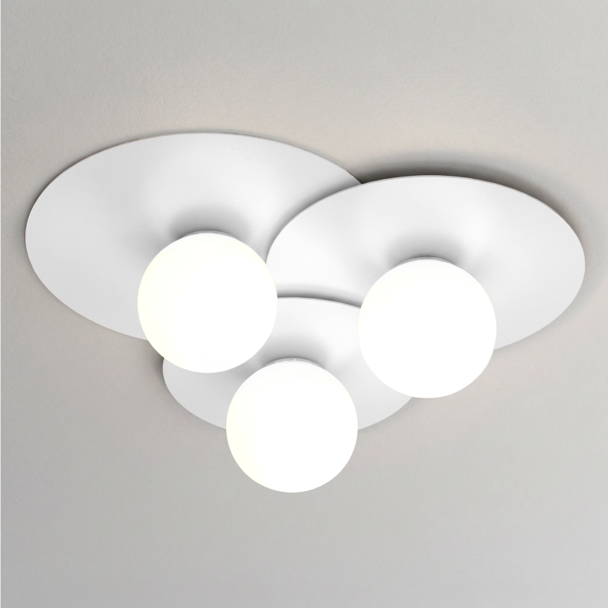Plafonnier FLAT 3xE27/15W/230V 55x60 cm blanc