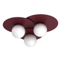 Plafonnier FLAT 3xE27/15W/230V 55x60 cm bordeaux