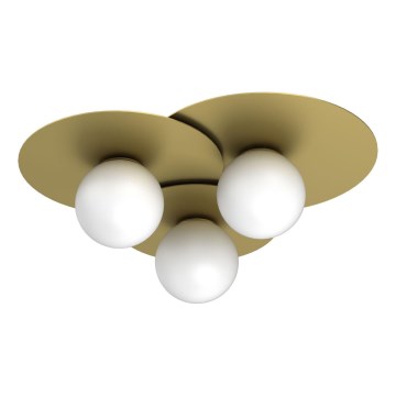 Plafonnier FLAT 3xE27/15W/230V 55x60 cm doré
