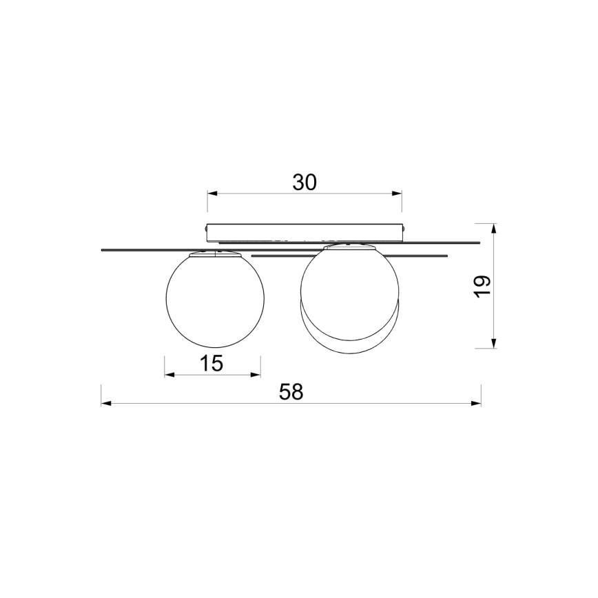 Plafonnier FLAT 3xE27/15W/230V 55x60 cm doré