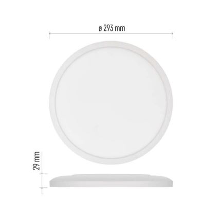 Plafonnier FLORI LED/18W/230V 4000K blanc d. 29 cm