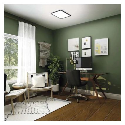 Plafonnier FLORI LED/18W/230V 4000K noir 29x29 cm