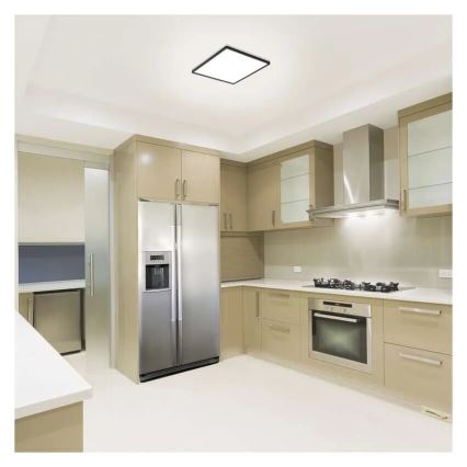 Plafonnier FLORI LED/18W/230V 4000K noir 29x29 cm