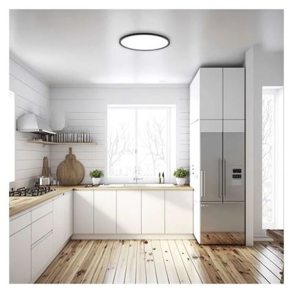 Plafonnier FLORI LED/18W/230V 4000K noir d. 29 cm