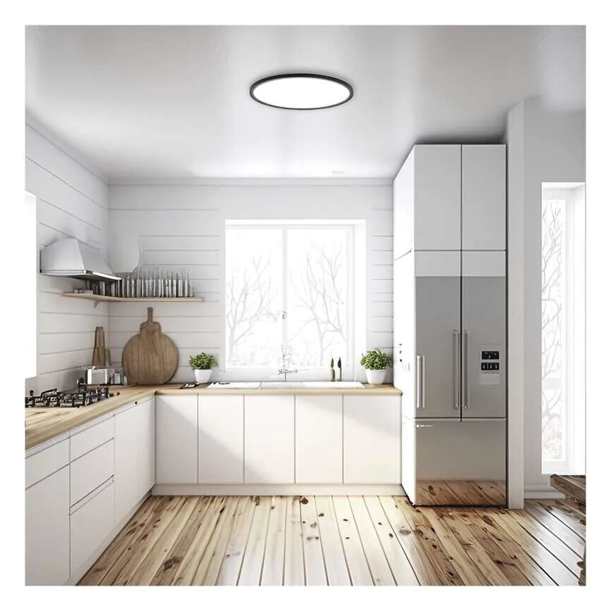 Plafonnier FLORI LED/18W/230V 4000K noir d. 29 cm