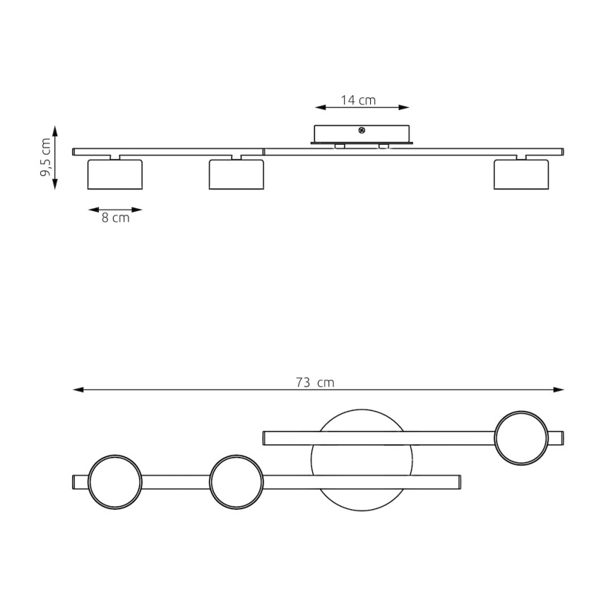 Plafonnier FRAGMENT 3xGX53/12W/230V beige