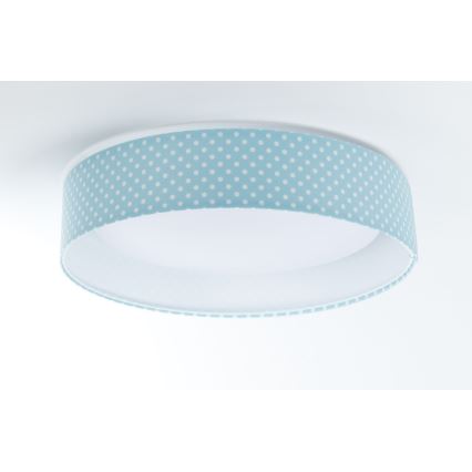 Plafonnier enfant GALAXY KIDS LED/24W/230V points turquoise/blanc