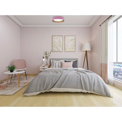 Plafonnier LED GALAXY LED/24W/230V d. 44 cm rose/doré