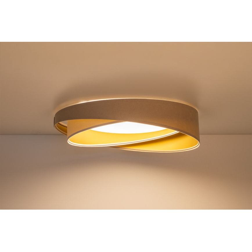 Plafonnier GALAXY MODERN LED/24W/230V Ø 55 cm beige/blanc/or