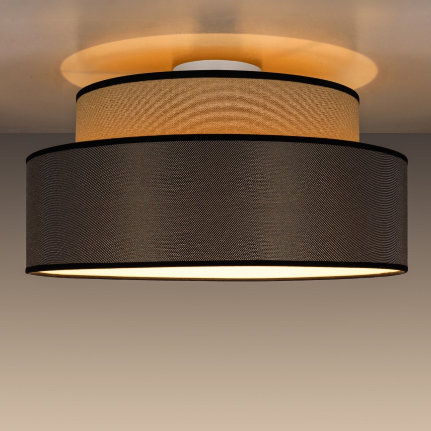Plafonnier GRACE 1xE27/60W/230V beige/marron