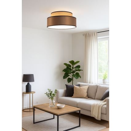 Plafonnier GRACE 1xE27/60W/230V beige/marron