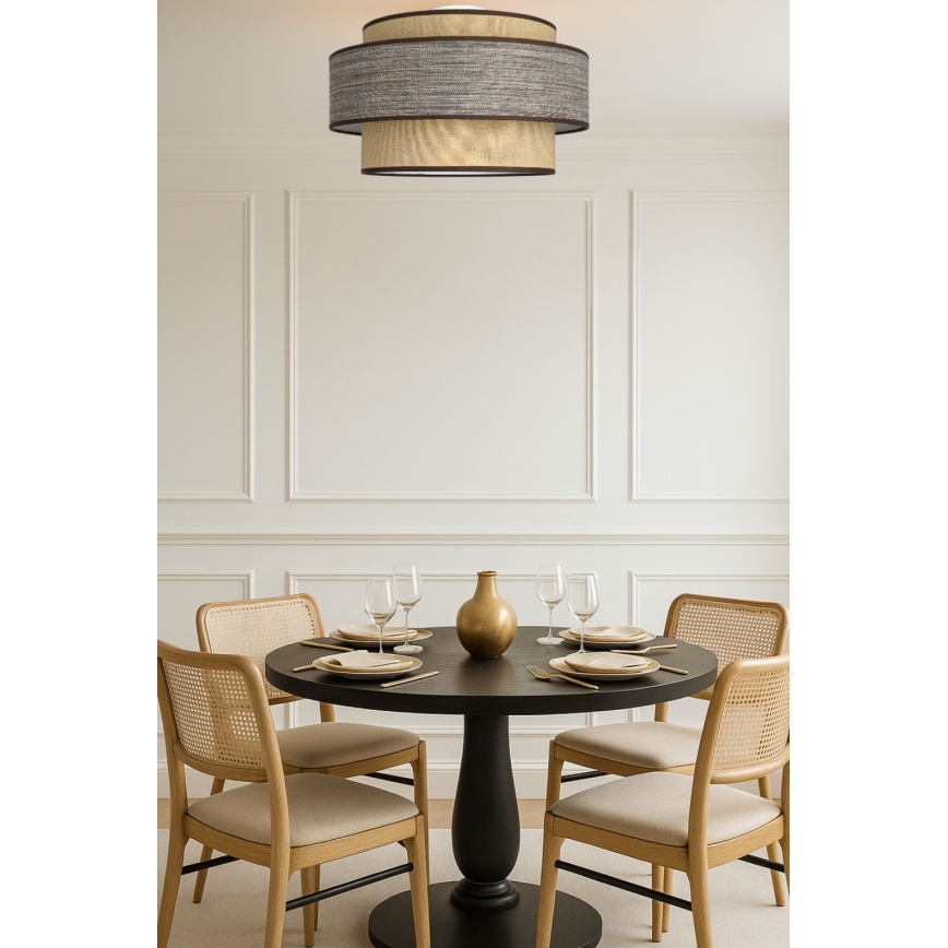 Plafonnier GRACE 1xE27/60W/230V beige/marron